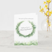 グリーン結婚アートは我々のメイド・オブ・オーナー（花嫁付き添い人）? カード (黄色い花)