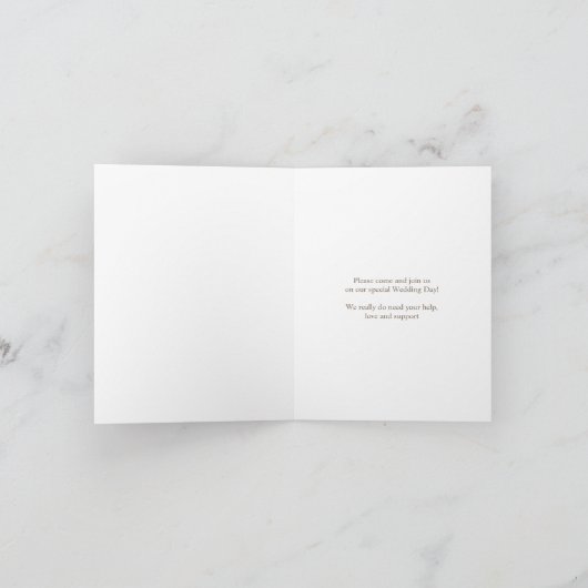 グリーン結婚アートは我々のメイド・オブ・オーナー(花嫁付き添い人)? 招待状 (内部)