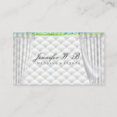 グリーン結婚イベントインテリアデコールカーテン 名刺 (正面)