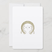 グリーン結婚オレンジヴィンテージアールヌーボー 招待状 (裏面)