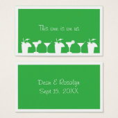 グリーン結婚カクテルのイベントカスタムドリンクチケット (正面&裏面)