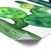 グリーン結婚サボテンの歓迎プリント。サボテン徴候 ポスター (角)