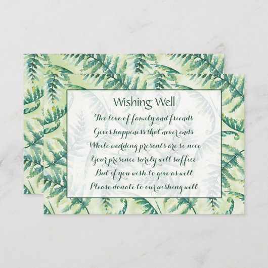 グリーン結婚シダの願い井戸カード エンクロージャーカード (正面/裏面)