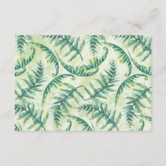 グリーン結婚シダの願い井戸カード エンクロージャーカード (裏面)