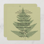 グリーン結婚シダ 招待状 (正面/裏面)