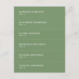 グリーン結婚ズ名座席表DIY 招待状