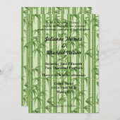 グリーン結婚バンブ 招待状 (正面/裏面)