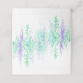 グリーン結婚パープルつる植物カスケード座席表 プレイスカード (外部開封)