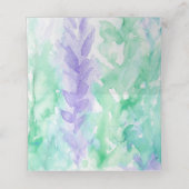 グリーン結婚パープルつる植物カスケード座席表 プレイスカード (内部開封)