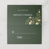 グリーン結婚フローラ プレイスカード (外部開封)