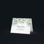 グリーン結婚リーありがとう サンキューカード<br><div class="desc">水彩緑離れ色結婚サンキューカード</div>