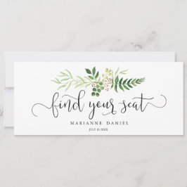 グリーン結婚リーが席の看板を見つけよう