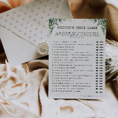 グリーン結婚リーのシューゲームテンプレート 招待状