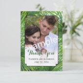 グリーン結婚リーの写真小型フラットサンキューカード サンキューカード (スタンド正面)
