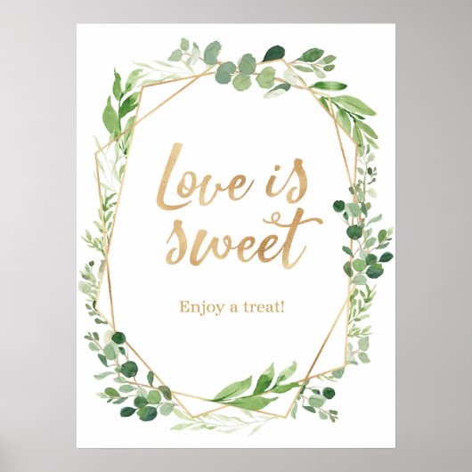 グリーン結婚リーの愛は甘いパーティーのサイン ポスター (正面)