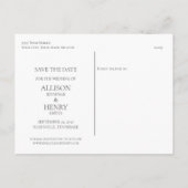 グリーン結婚リーの日付変更の発表 案内ポストカード (裏面)