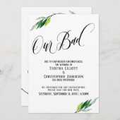 グリーン結婚リーは延期した"悪い"発表 招待状 (正面/裏面)