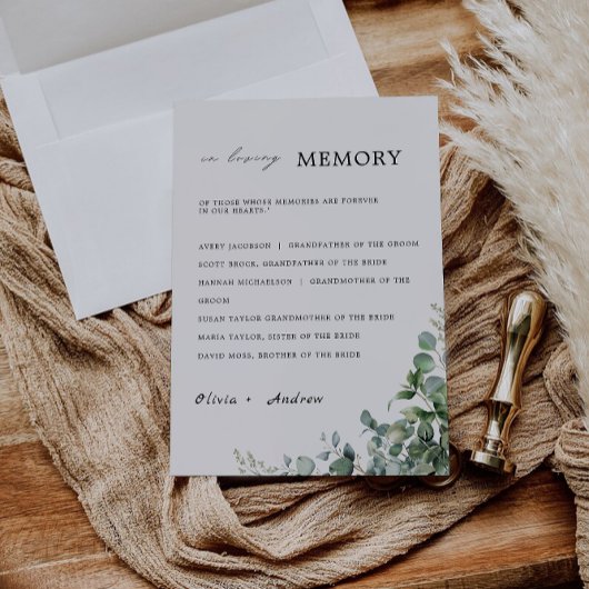 グリーン結婚リーは思い出を愛する兆しをみせている。 招待状