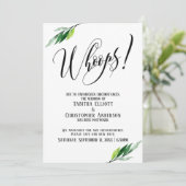 グリーン結婚リーは「おっと！」を延期した 発表 招待状 (スタンド正面)