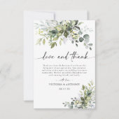 グリーン結婚リーサンキューカード サンキューカード (正面)