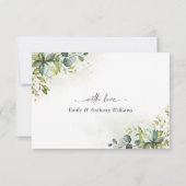 グリーン結婚リーサンキューカード サンキューカード (裏面)