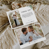 グリーン結婚リーサンキューカード 招待状