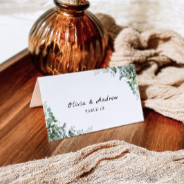 グリーン結婚リー座席表テンプレート エンクロージャーカード