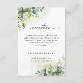 グリーン結婚リー式披露宴エンクロージャカード エンクロージャーカード (正面)