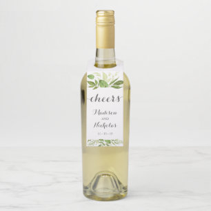 グリーン結婚ワインボトルハンガーラベル素朴, ボトルネックタグ