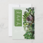 グリーン結婚吸汁性サンキューカード サンキューカード (正面)