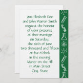 グリーン結婚式招待状 招待状 (正面/裏面)