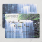 グリーン結婚自然 招待状 (正面/裏面)