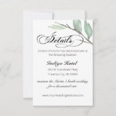 グリーン結婚詳細エンクロージャカード (正面)