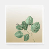 グリーン結婚金ゴールド離れの スタンダードランチョンナプキン (正面)