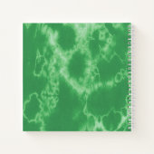 グリーン絞り染めパーソナライズされたクリスマスキッズ写真 ノートブック (裏面)