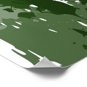 グリーン絵を描やる気を起こさせる(ばちゃばちゃ)跳ねる ポスター (角)