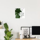 グリーン絵を描やる気を起こさせる(ばちゃばちゃ)跳ねる ポスター (ホームオフィス)