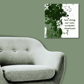 グリーン絵を描やる気を起こさせる（ばちゃばちゃ）跳ねる ポスター