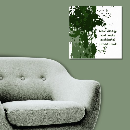 グリーン絵を描やる気を起こさせる(ばちゃばちゃ)跳ねる ポスター