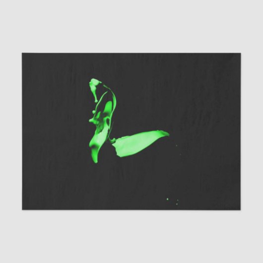 グリーン絵を描ティッシュペーパー 薄葉紙 (正面)
