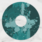 グリーン絵を描（ばちゃばちゃ）跳ねる-パーティー供給 –  ワイングラスタグ (正面)