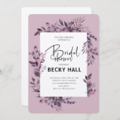 グリーン縁取りのウェディングシャワー招待状 招待状 (正面/裏面)