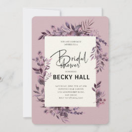 グリーン縁取りのウェディングシャワー招待状 招待状