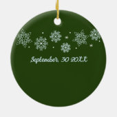 グリーン肝移植サバイバカスタムー休日 セラミックオーナメント (裏面)