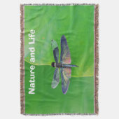 グリーン自然とライフトンボ スローブランケット (正面縦)