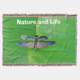グリーン自然とライフトンボ スローブランケット