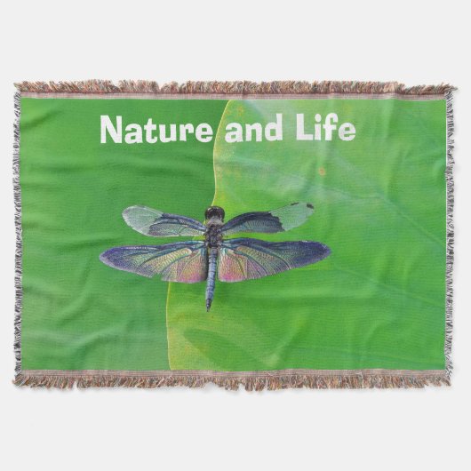 グリーン自然とライフトンボ スローブランケット (正面)