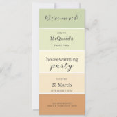 グリーン自然ズハウスウォーミングパーティの招待状 招待状 (正面)