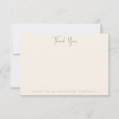 グリーン自然パステル抽象芸術マーブルパーソナライズされた サンキューカード (正面)