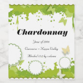 グリーン自然パーソナライズされたワインボトルラベル ワインラベル (シングルラベル)